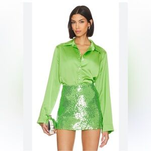 Show Me Your MuMu Green Smith Top and Matching Sequin Skort